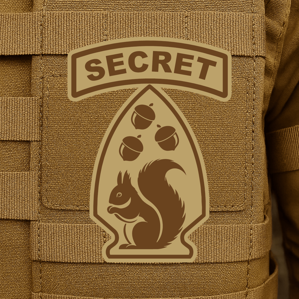 Secret Squirrel Division Morale Patch – 2.2" x 3” Hook & Loop | Made in USA - LoneStar Adhesive