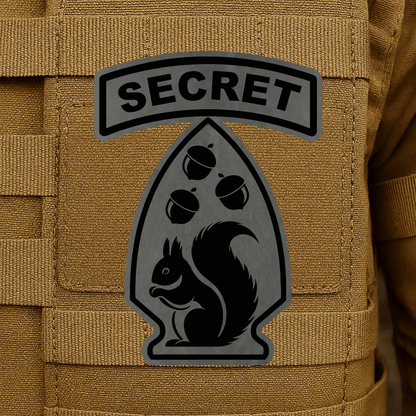Secret Squirrel Division Morale Patch – 2.2" x 3” Hook & Loop | Made in USA - LoneStar Adhesive