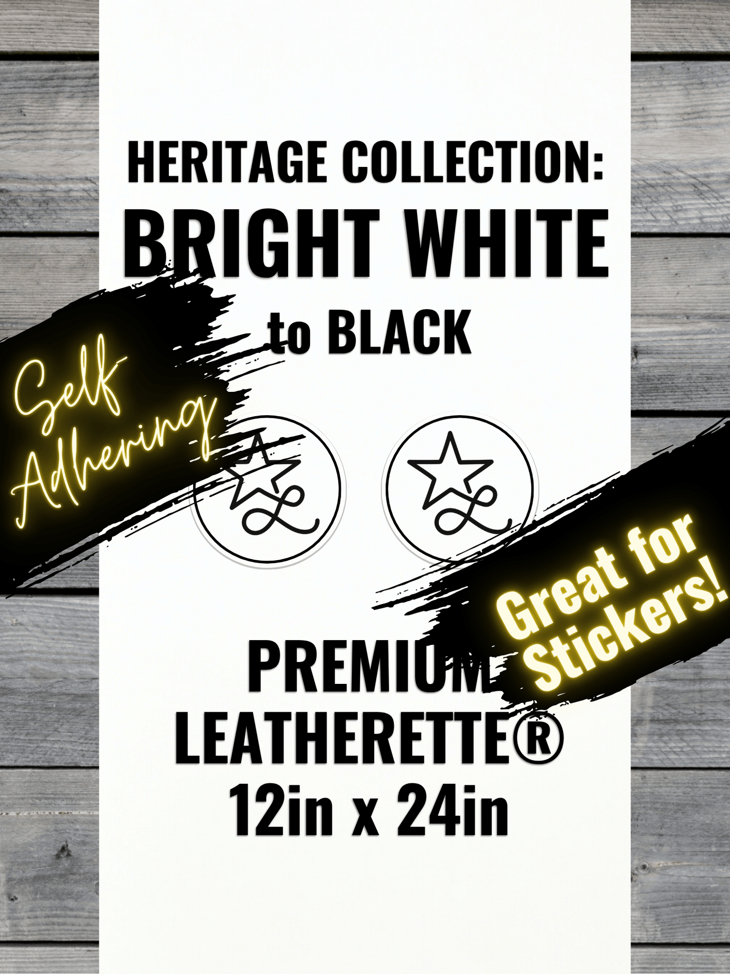 Self - Adhering Bright White Durra - Bull Premium Leatherette® Sheets - LoneStar Adhesive