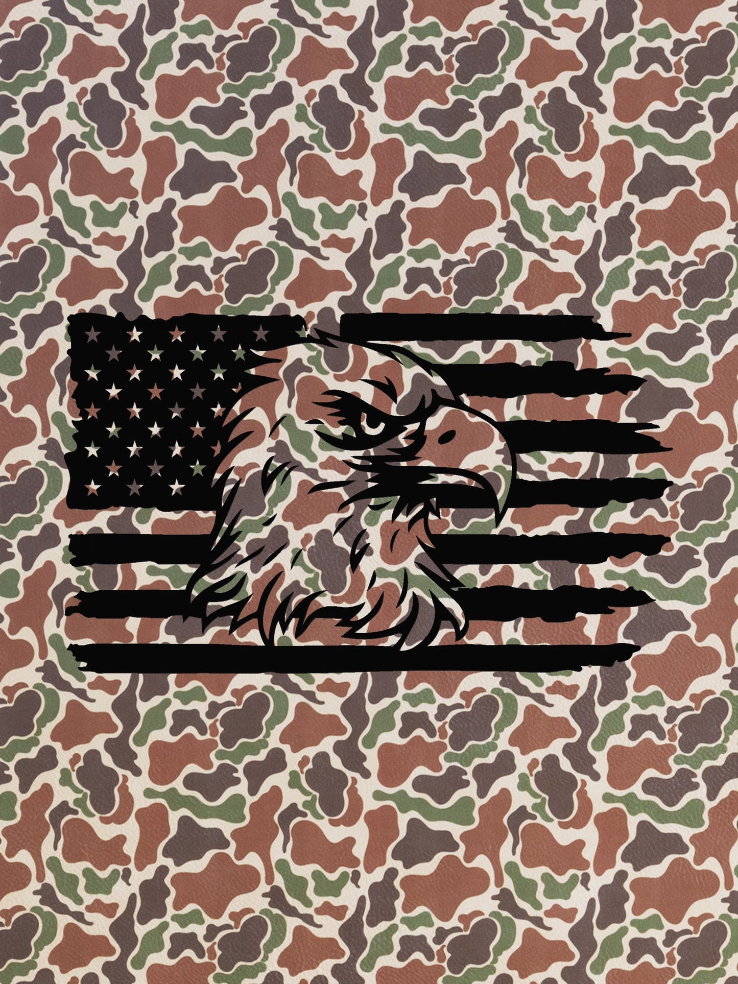 Self - Adhering Fowl Play Camo Durra - Bull Premium Leatherette™ Sheets - #LoneStar Adhesive#