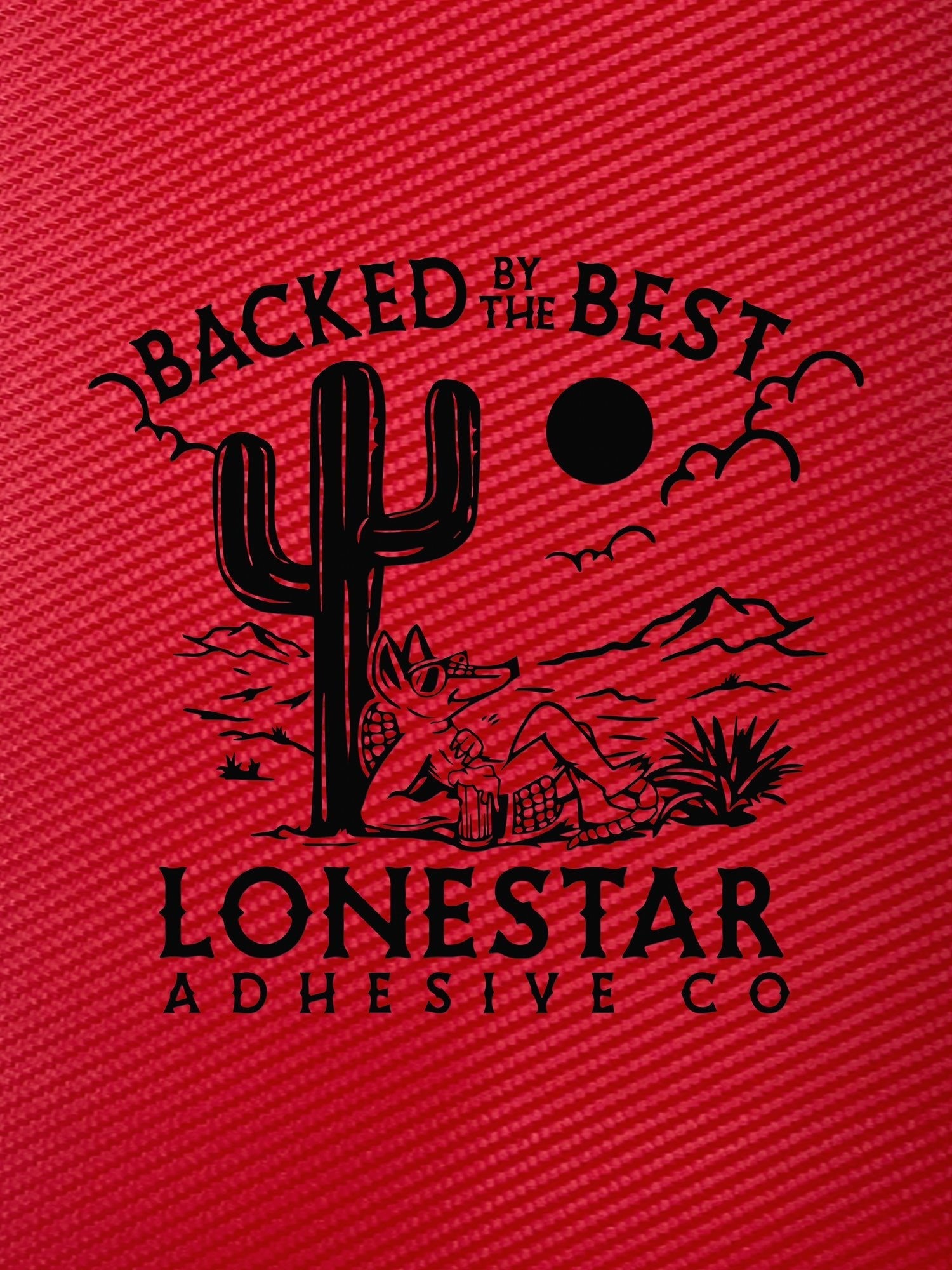 Self - Adhering Red Carbon Fiber Durra - Bull Premium Leatherette™ Sheets - #LoneStar Adhesive#