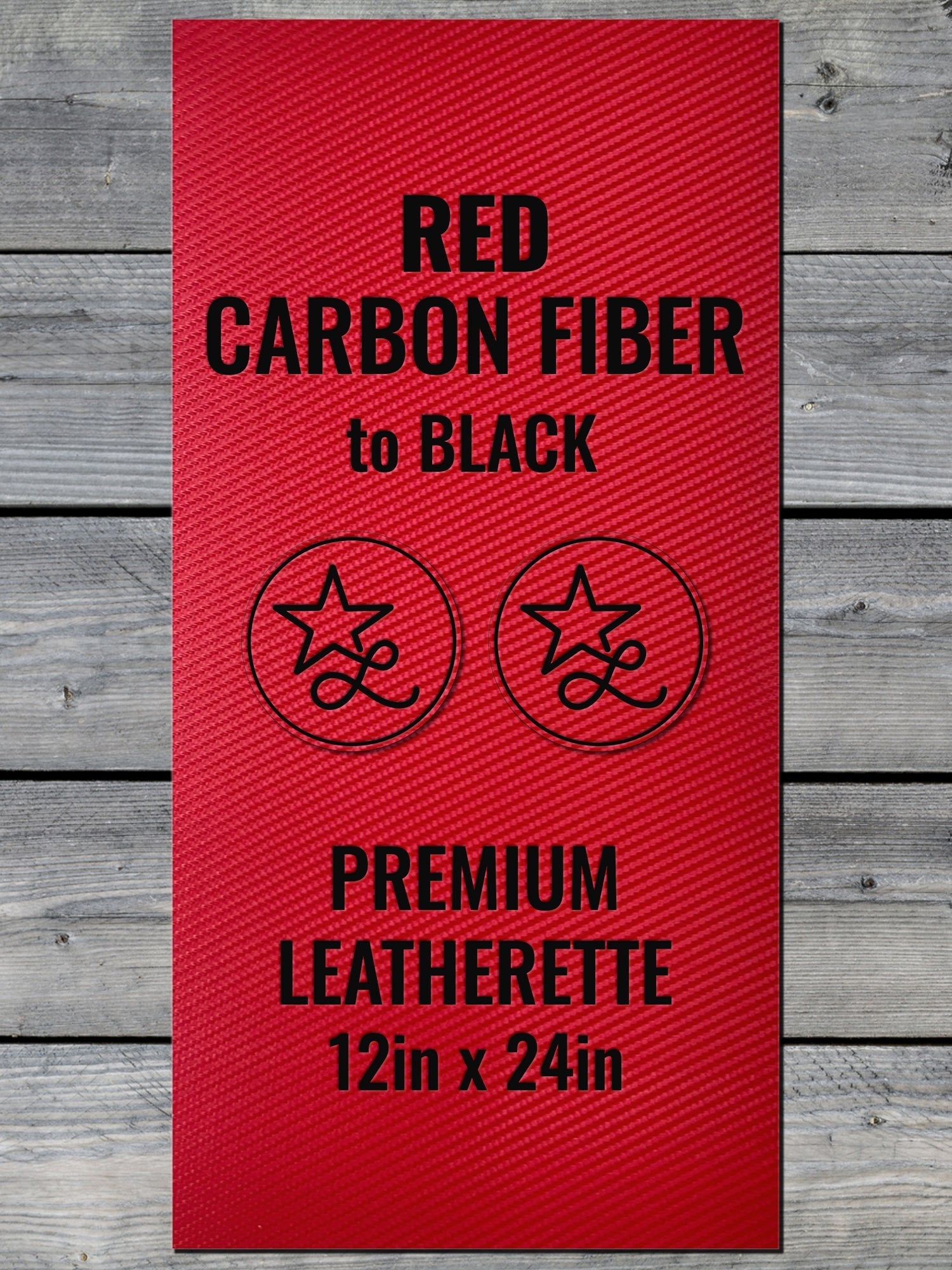 Self - Adhering Red Carbon Fiber Durra - Bull Premium Leatherette™ Sheets - #LoneStar Adhesive#