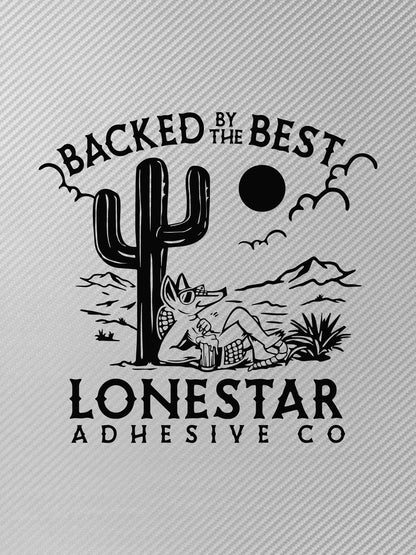 Self - Adhering Silver Carbon Fiber Durra - Bull Premium Leatherette™ Sheets - #LoneStar Adhesive#