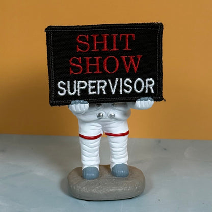 Shit Show Supervisor Funny Morale Patch, 2x3" | Made in USA | VELCRO® Brand Hook Backing - LoneStar Adhesive