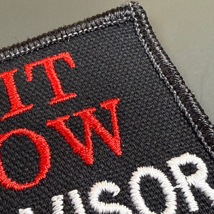 Shit Show Supervisor Funny Morale Patch, 2x3" | Made in USA | VELCRO® Brand Hook Backing - LoneStar Adhesive
