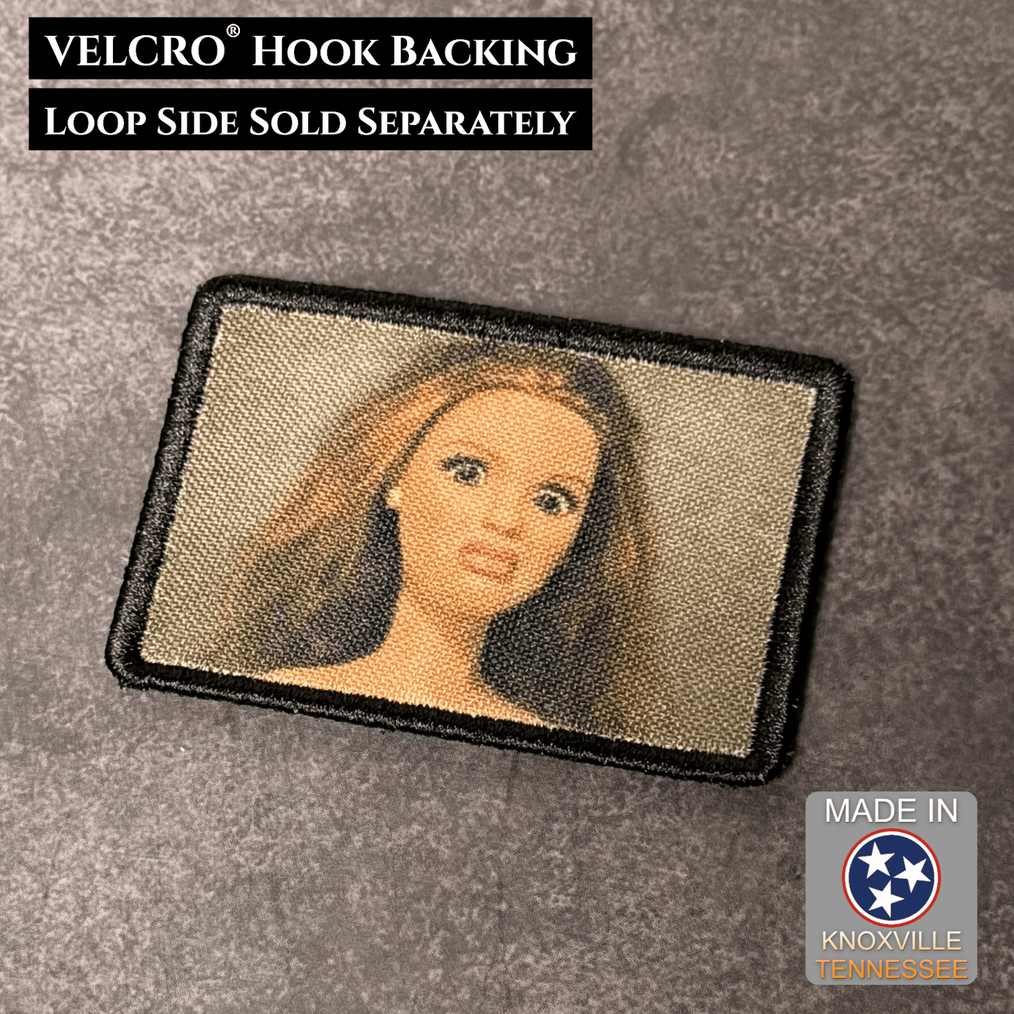 Shocked Doll Meme Funny Morale Patch 2"x3" Hook & Loop | Made in USA - LoneStar Adhesive