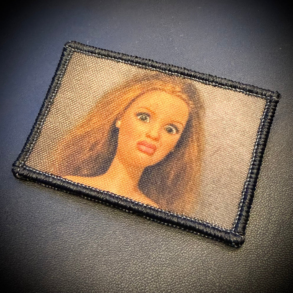Shocked Doll Meme Funny Printed Morale Patch, 2x3" | VELCRO® Brand Hook Backing - #LoneStar Adhesive#