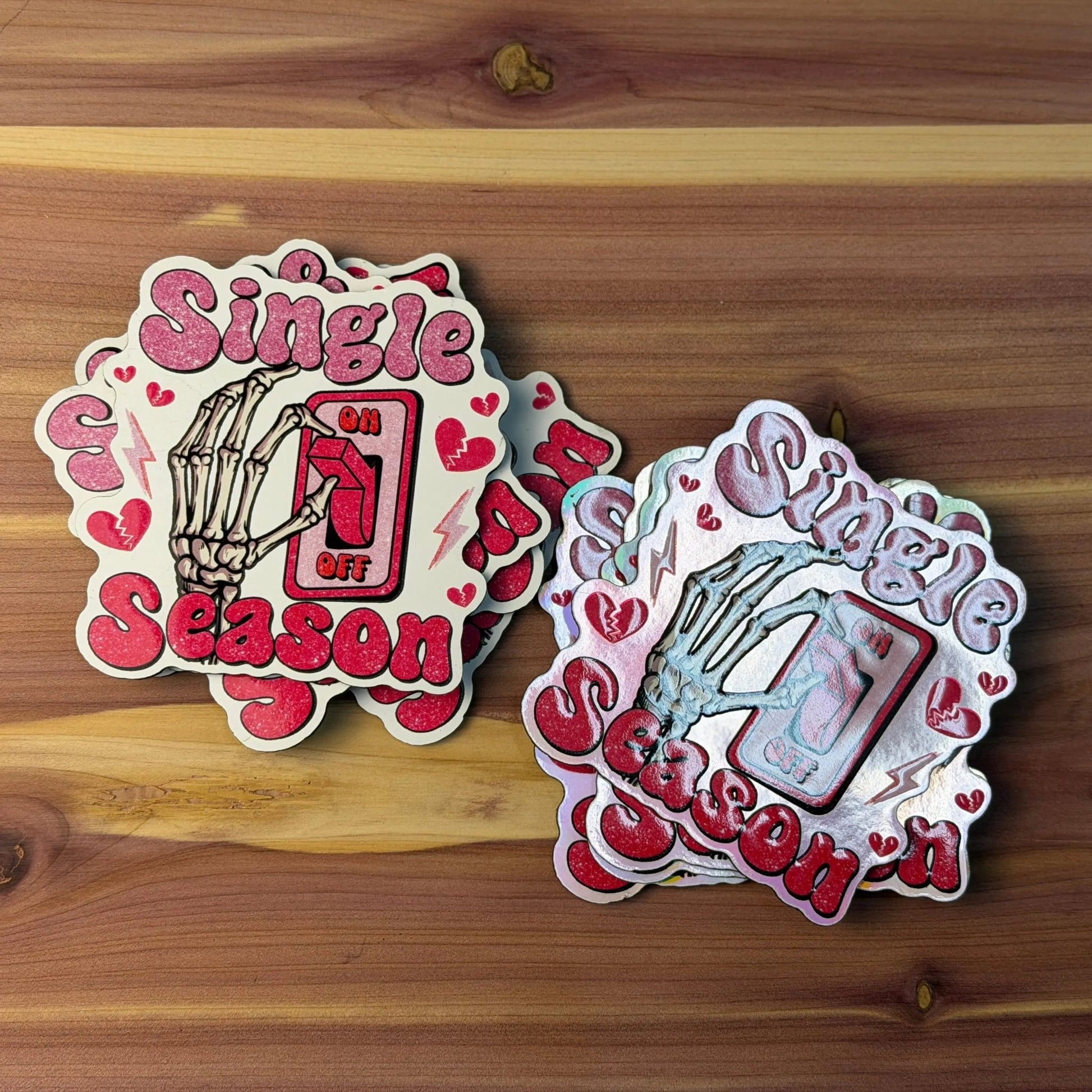 Single Mode ON - Anti - Valentine's Day | UV Printed Leather Hat Patch | Shop On Vacation Through 1/8. Orders Will Process on 1/9 - LoneStar Adhesive