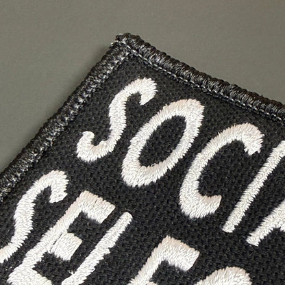Socially Selective Funny Morale Patch, 2x3" | Made in USA | VELCRO® Brand Hook Backing - LoneStar Adhesive