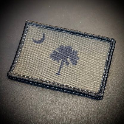 South Carolina State Flag Printed Morale Patch, 2x3" | VELCRO® Brand Hook Backing - #LoneStar Adhesive#