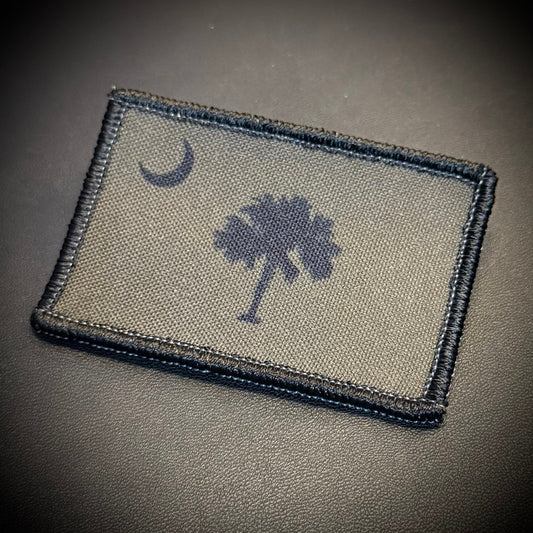 South Carolina State Flag Printed Morale Patch, 2x3" | VELCRO® Brand Hook Backing - #LoneStar Adhesive#