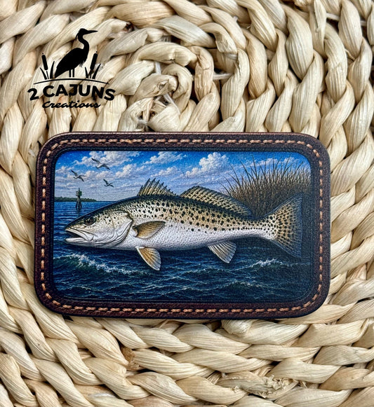 Speckled Trout UV Printed Hat Patch - #LoneStar Adhesive#