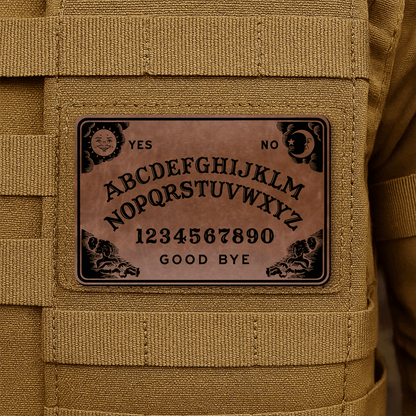 Spirit Talking Board, Ouija Inspired Funny Morale Patch 2"x3" Hook & Loop | Made in USA - LoneStar Adhesive