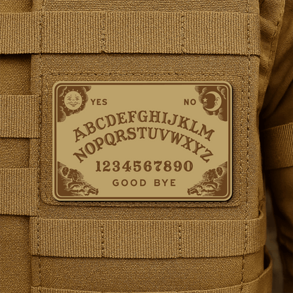 Spirit Talking Board, Ouija Inspired Funny Morale Patch 2"x3" Hook & Loop | Made in USA - LoneStar Adhesive