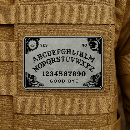 Spirit Talking Board, Ouija Inspired Funny Morale Patch 2"x3" Hook & Loop | Made in USA - LoneStar Adhesive