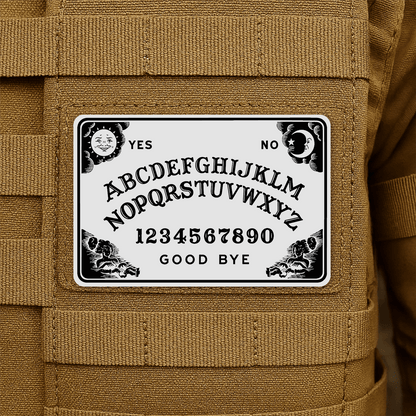 Spirit Talking Board, Ouija Inspired Funny Morale Patch 2"x3" Hook & Loop | Made in USA - LoneStar Adhesive