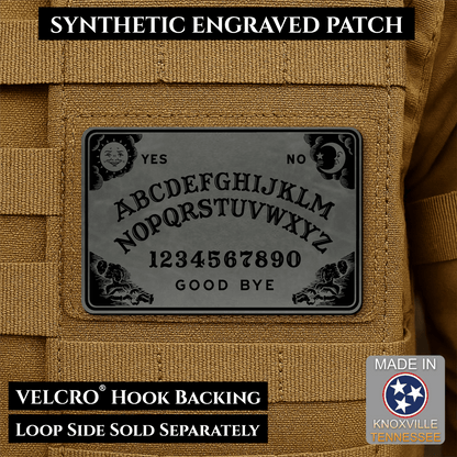 Spirit Talking Board, Ouija Inspired Funny Morale Patch 2"x3" Hook & Loop | Made in USA - LoneStar Adhesive