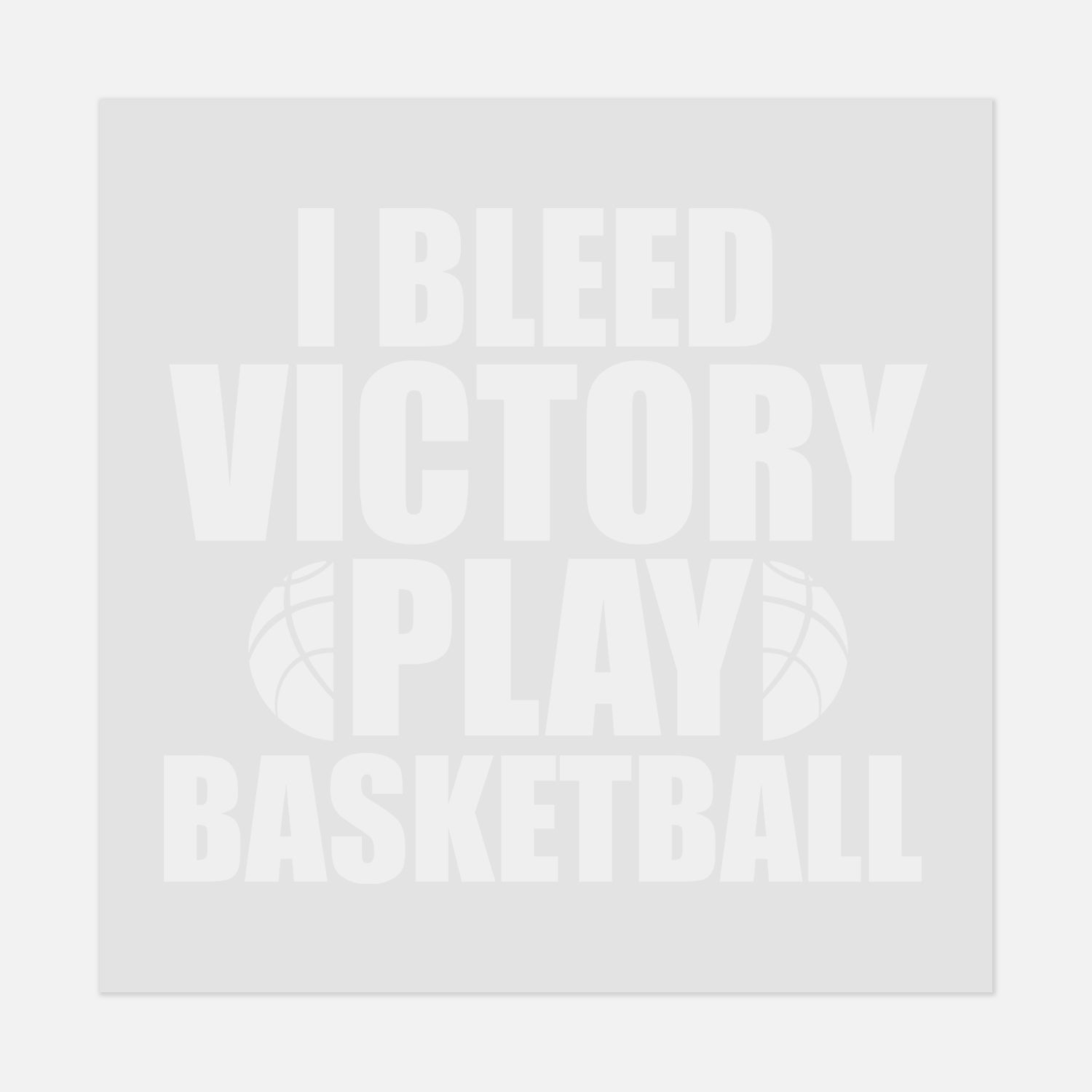 Sports - I BLEED VICTORY - BASKETBALL - #LoneStar Adhesive#