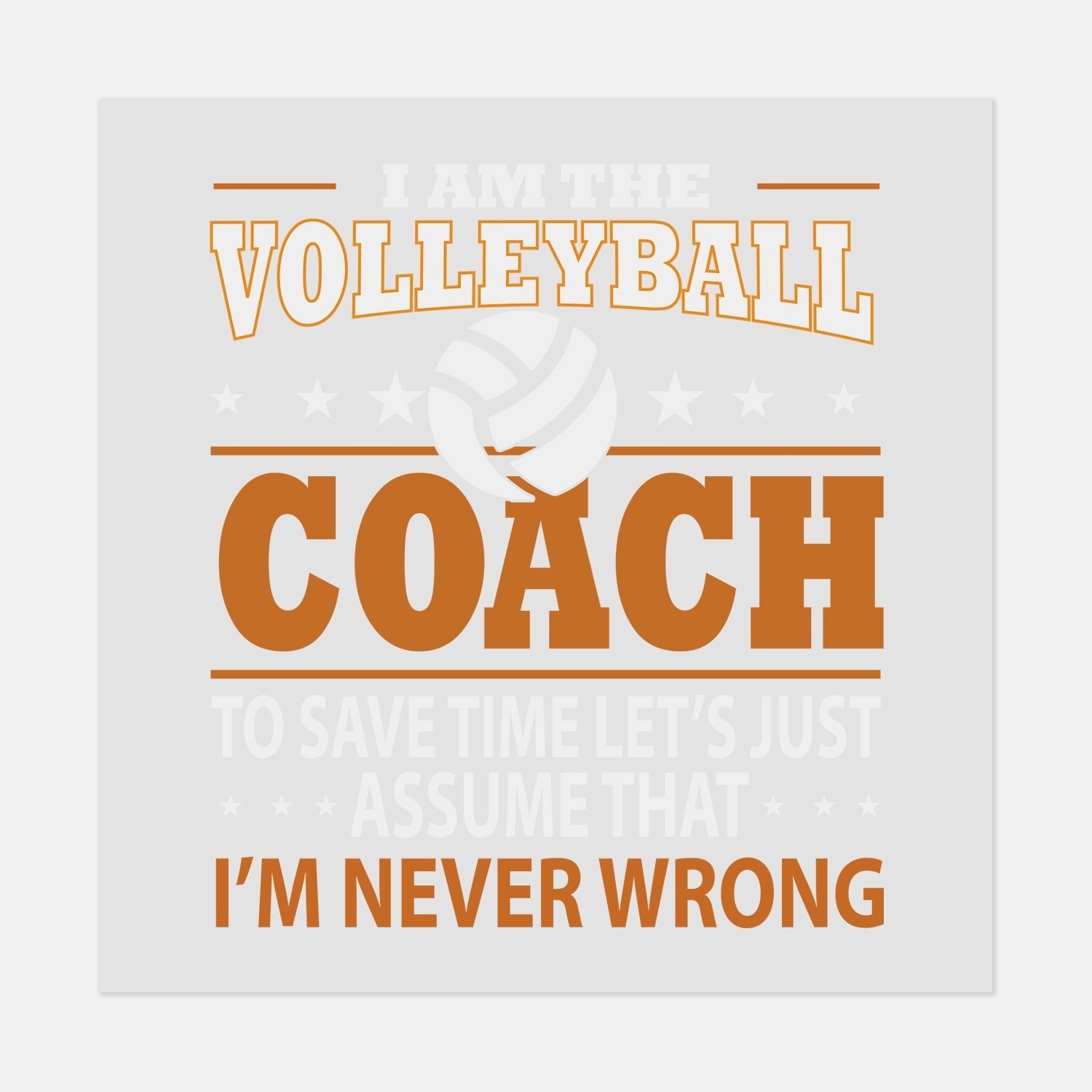 Sports - VOLLEYBALL COACH - #LoneStar Adhesive#