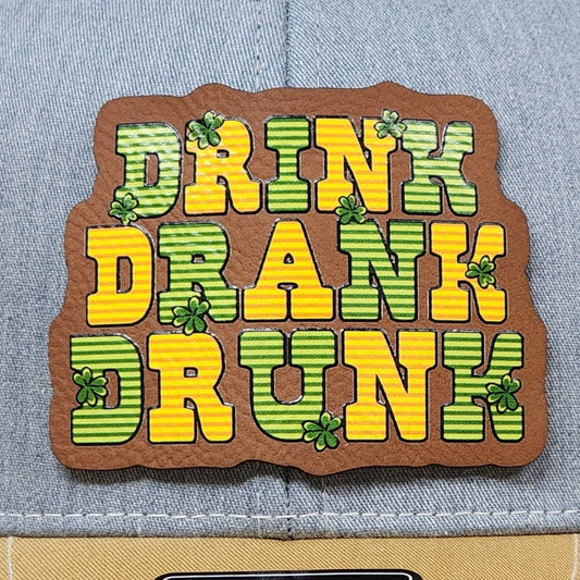 St. Patrick's Day Shenanigans UV Printed Leatherette Hat Patch - MR01 - LoneStar Adhesive
