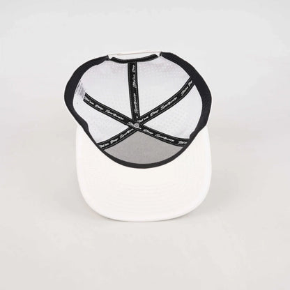Dark Brown Solid Flat Bill Snapback – Off-White Back