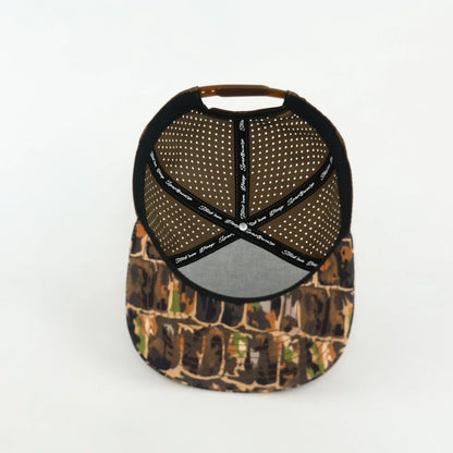 dark green front with alligator camo and dark green back