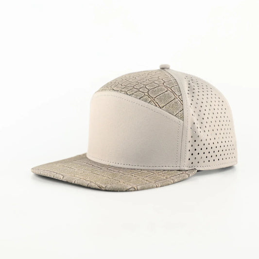 grey front with alligator print and grey back