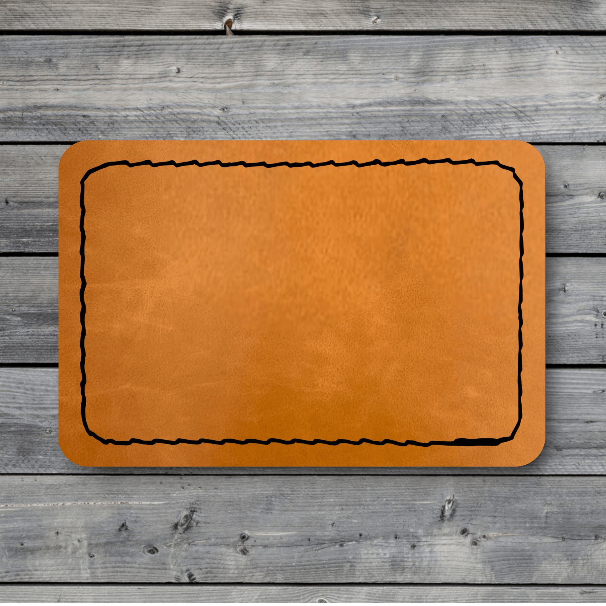 Stitched Patches: Heritage Buckskin / Black Premium Leatherette™ - #LoneStar Adhesive#