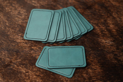 Stitched Patches: Heritage Topaz / Black Premium Leatherette™ - #LoneStar Adhesive#