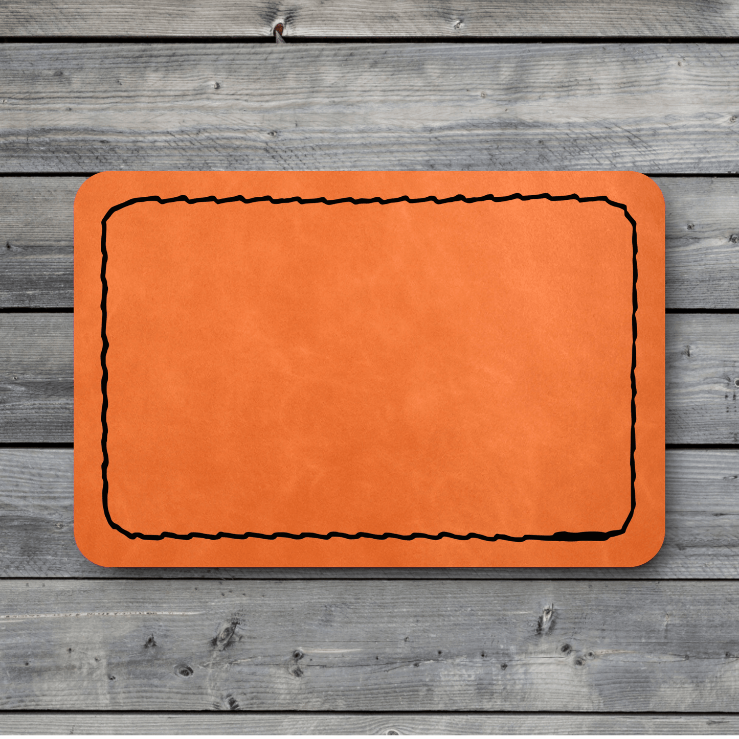 Stitched Patches: Orange / Black Premium Leatherette™ - #LoneStar Adhesive#