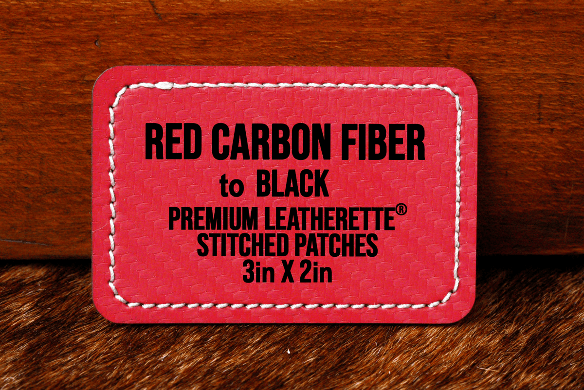 Stitched Premium Leatherette® Patches - 2"x3" Rectangle - #LoneStar Adhesive#