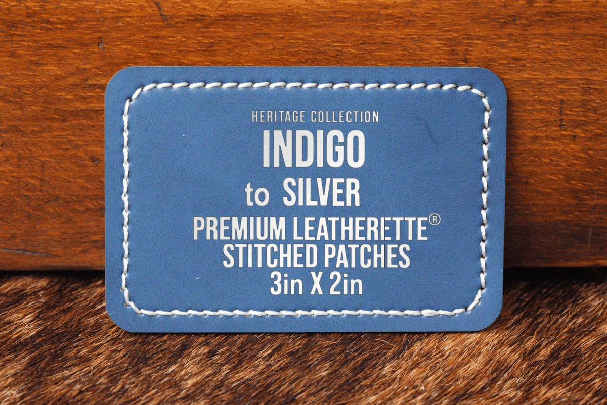 Stitched Premium Leatherette® Patches - 2"x3" Rectangle - #LoneStar Adhesive#