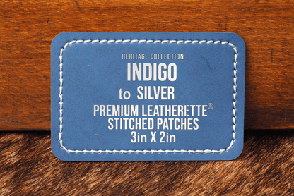 Stitched Premium Leatherette® Patches - 2"x3" Rectangle - #LoneStar Adhesive#