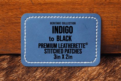 Stitched Premium Leatherette® Patches - 2"x3" Rectangle - #LoneStar Adhesive#