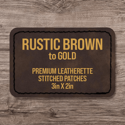 Stitched Premium Leatherette® Patches - 2"x3" Rectangle - LoneStar Adhesive