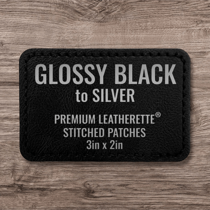 Stitched Premium Leatherette® Patches - 2"x3" Rectangle - LoneStar Adhesive