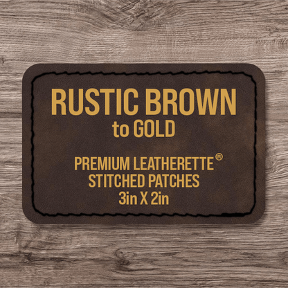 Stitched Premium Leatherette® Patches - 2"x3" Rectangle - LoneStar Adhesive