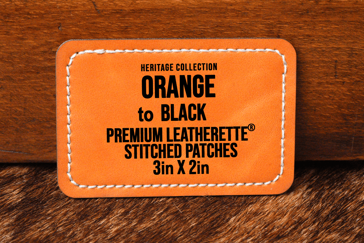 Stitched Premium Leatherette® Patches - 2"x3" Rectangle - #LoneStar Adhesive#
