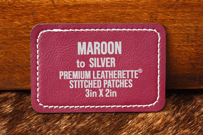 Stitched Premium Leatherette® Patches - 2"x3" Rectangle - #LoneStar Adhesive#