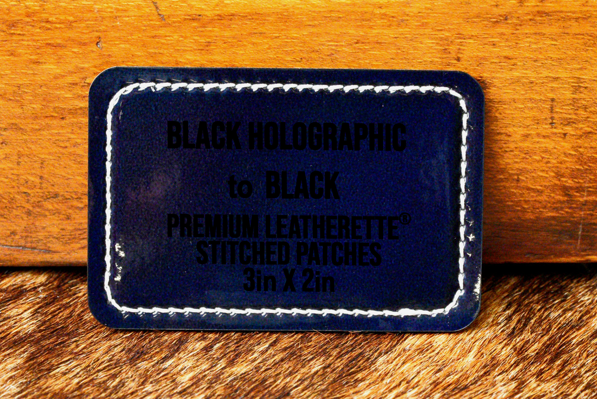 Stitched Premium Leatherette® Patches - 2"x3" Rectangle - #LoneStar Adhesive#