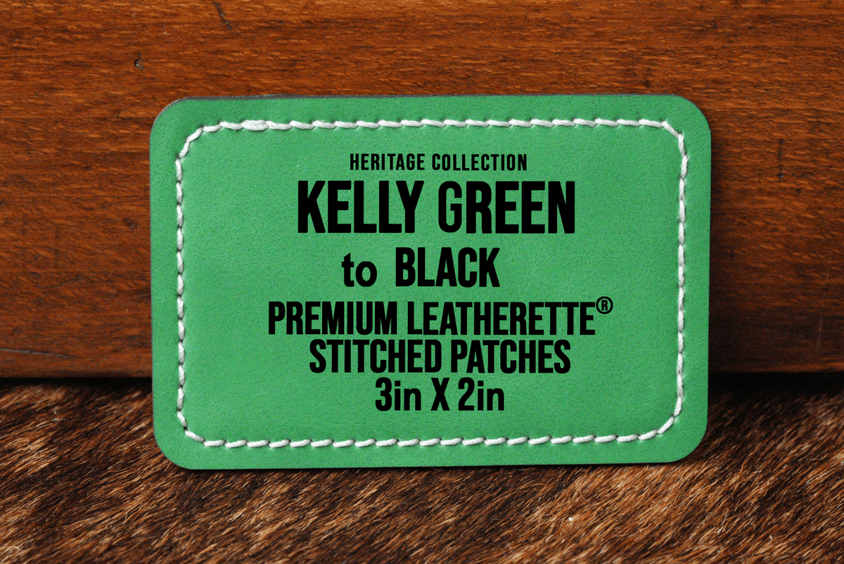 Stitched Premium Leatherette® Patches - 2"x3" Rectangle - #LoneStar Adhesive#