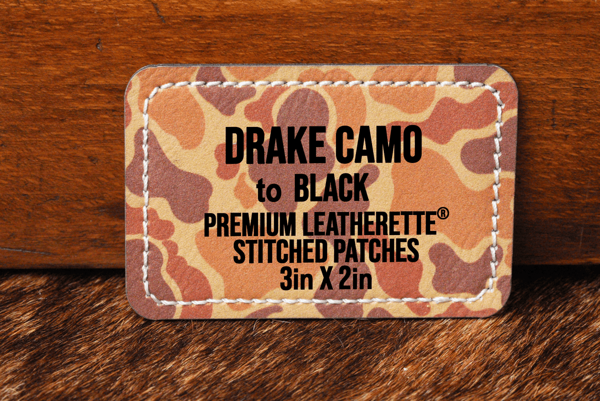 Stitched Premium Leatherette® Patches - 2"x3" Rectangle - #LoneStar Adhesive#