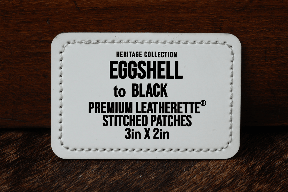 Stitched Premium Leatherette® Patches - 2"x3" Rectangle - #LoneStar Adhesive#