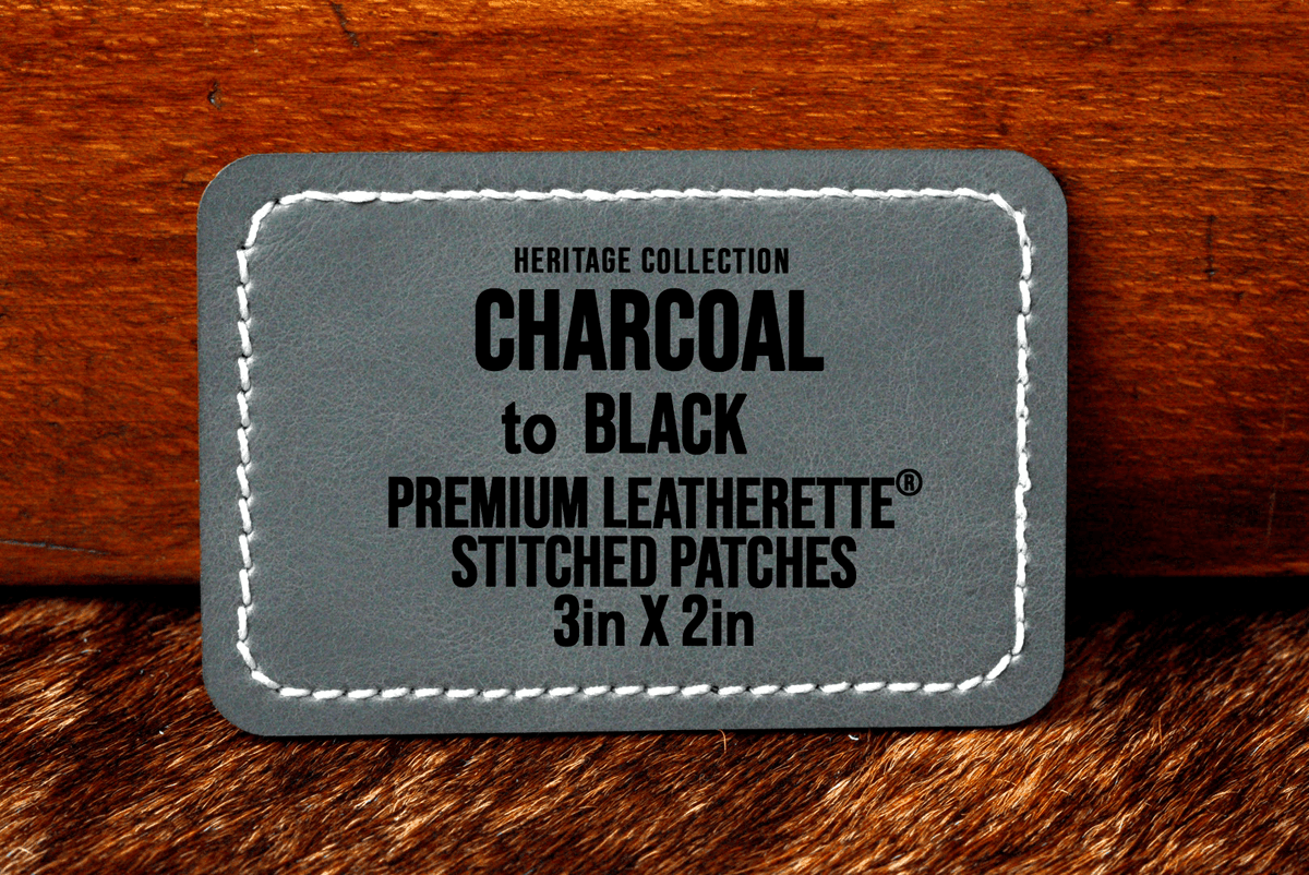 Stitched Premium Leatherette® Patches - 2"x3" Rectangle - #LoneStar Adhesive#