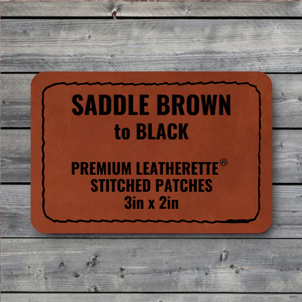 Stitched Premium Leatherette® Patches - 2"x3" Rectangle - LoneStar Adhesive