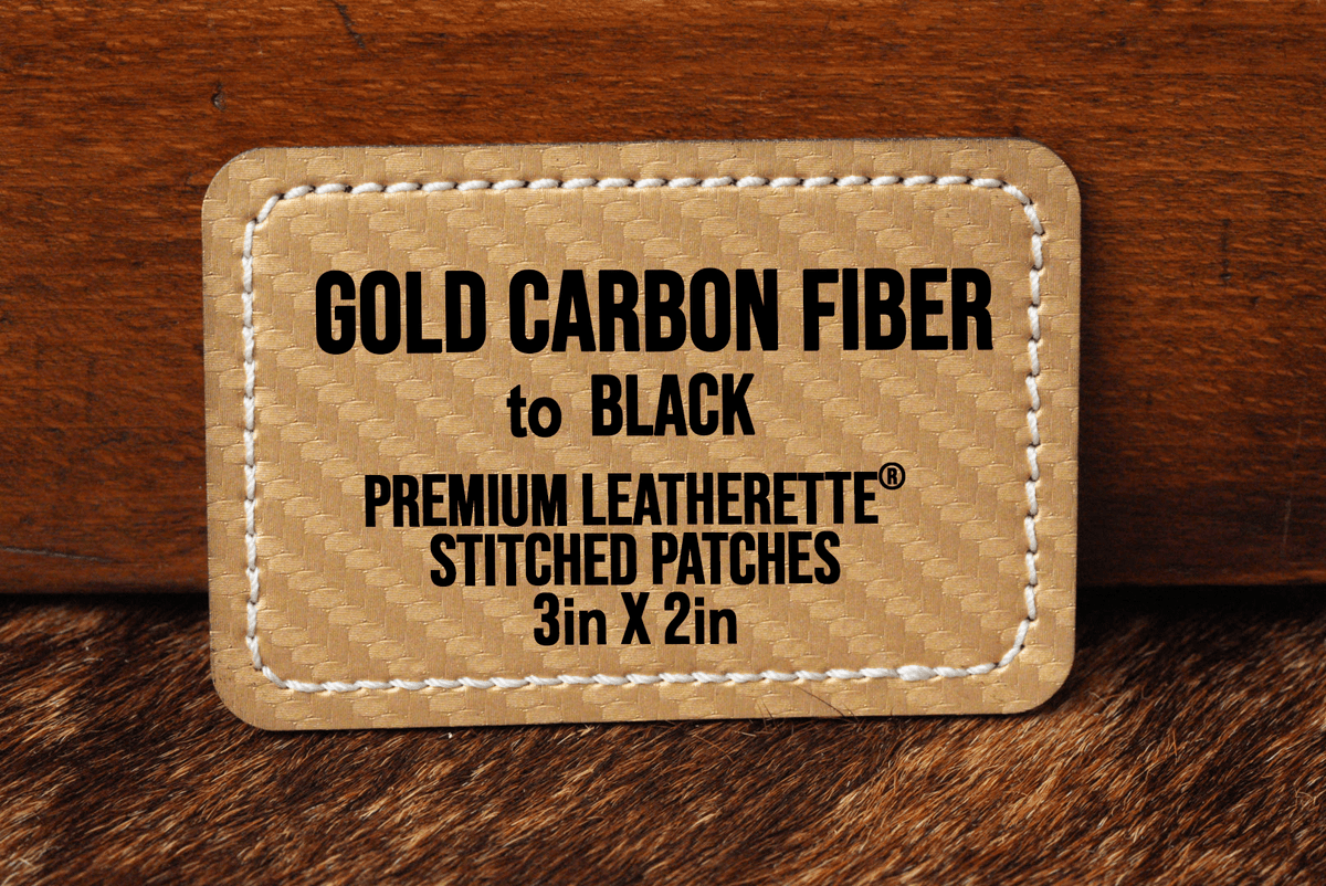 Stitched Premium Leatherette® Patches - 2"x3" Rectangle - #LoneStar Adhesive#