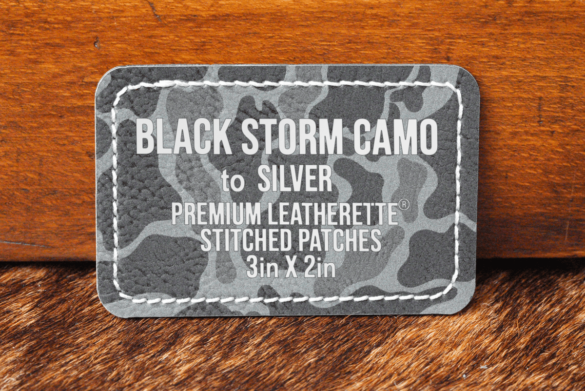 Stitched Premium Leatherette® Patches - 2"x3" Rectangle - #LoneStar Adhesive#