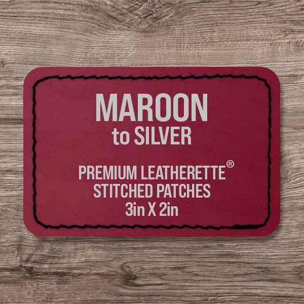 Stitched Premium Leatherette® Patches - 2"x3" Rectangle - LoneStar Adhesive