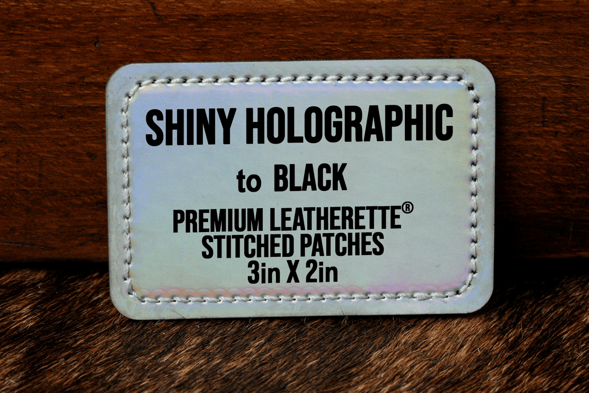 Stitched Premium Leatherette® Patches - 2"x3" Rectangle - #LoneStar Adhesive#