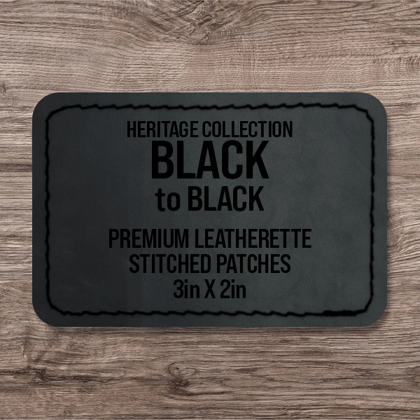 Stitched Premium Leatherette® Patches - 2"x3" Rectangle - LoneStar Adhesive